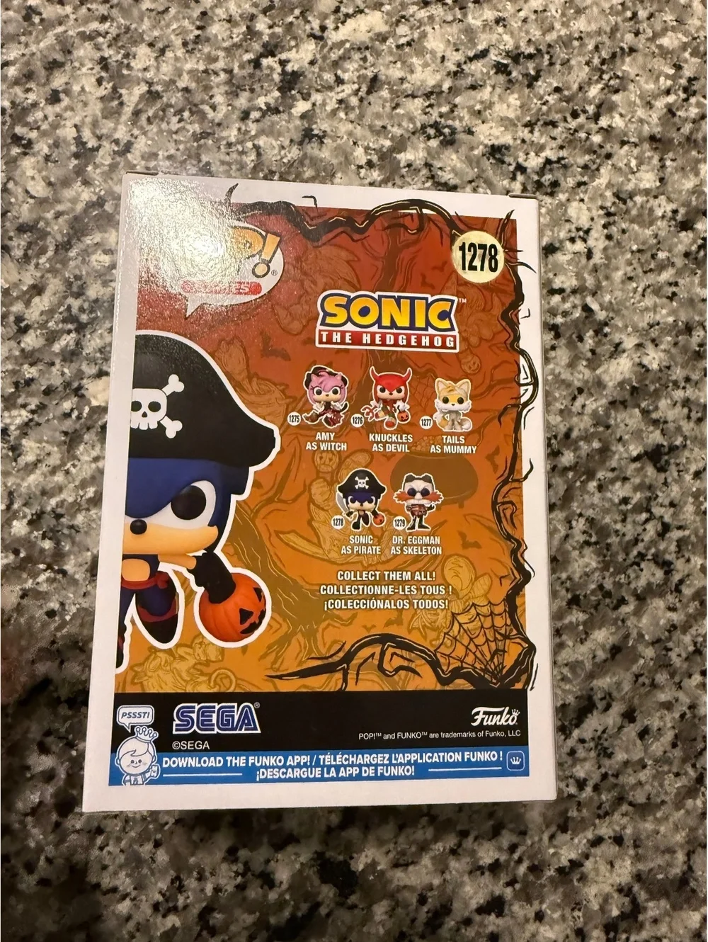 Funko Pop! Games Sonic as Pirate #1278 Halloween SEGA Vinyl Figure NM